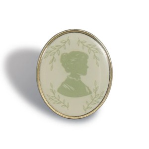 PBADJA01 Pin Badge - Jane Austen, Silhouette 